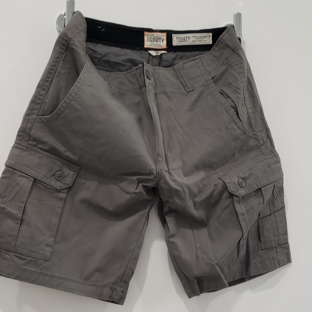 Men's grey cargo shorts